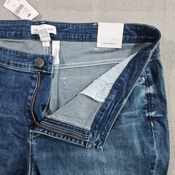 Lane Bryant Jeans 22 Girlfriend Crop Midrise Flex Magic Blue Stretch Denim NWT - Picture 14 of 16
